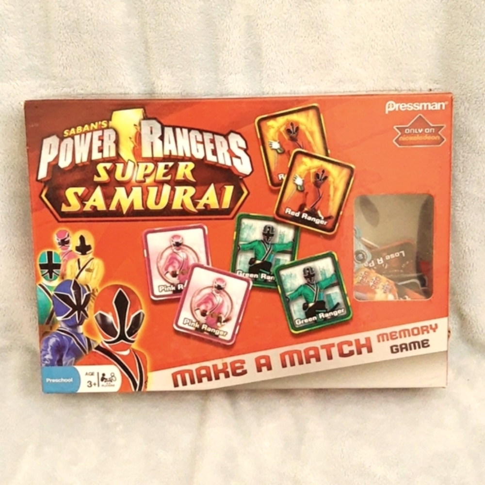 Power Rangers Super Samurai Make A Match Memory Game 2012 Collectible RARE